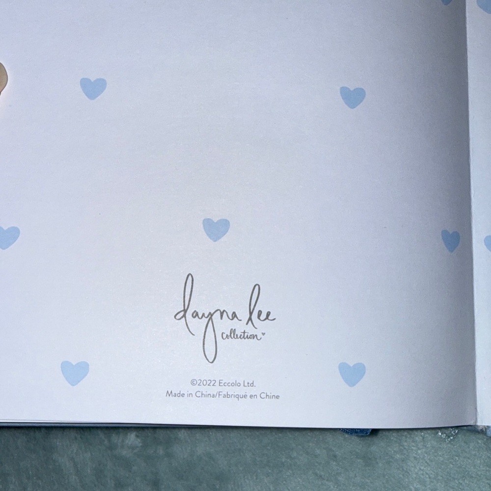 Light Blue with Gold Hearts Notebook - Picture 10 of 14
